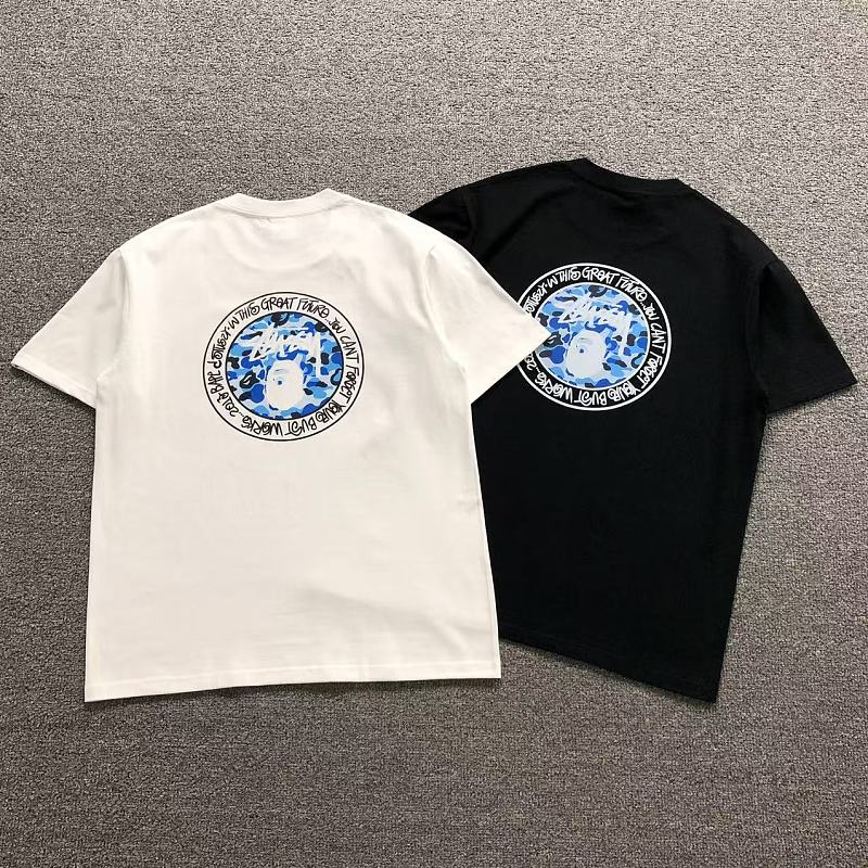 BAPE STUSSY T-SHIRT 124230431（im 170cm 60kg i wear size M in the phot）
