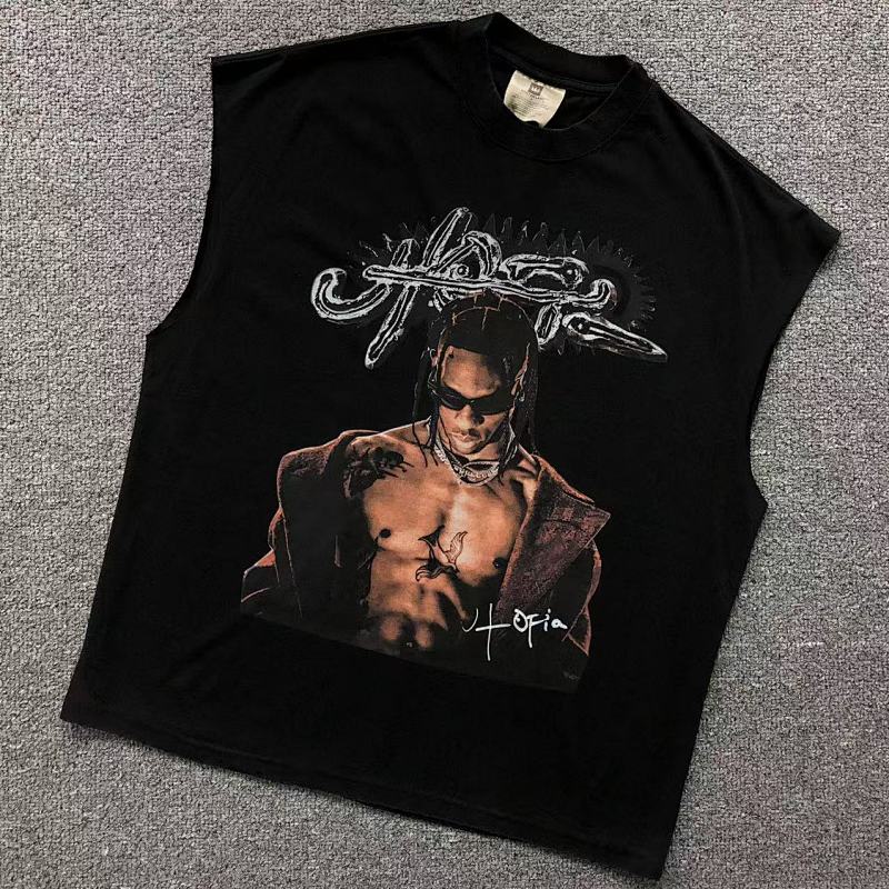 VINTAGE TRAVIS SCOTT VEST 504051717（im 170cm 55kg i wear size M in the phot）