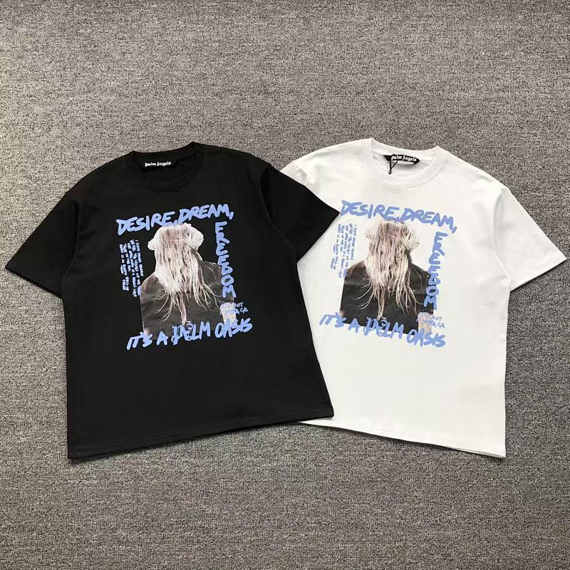 PALM ANGELS T-SHIRT 41070106121（im 170cm 60kg i wear size S in the phot）