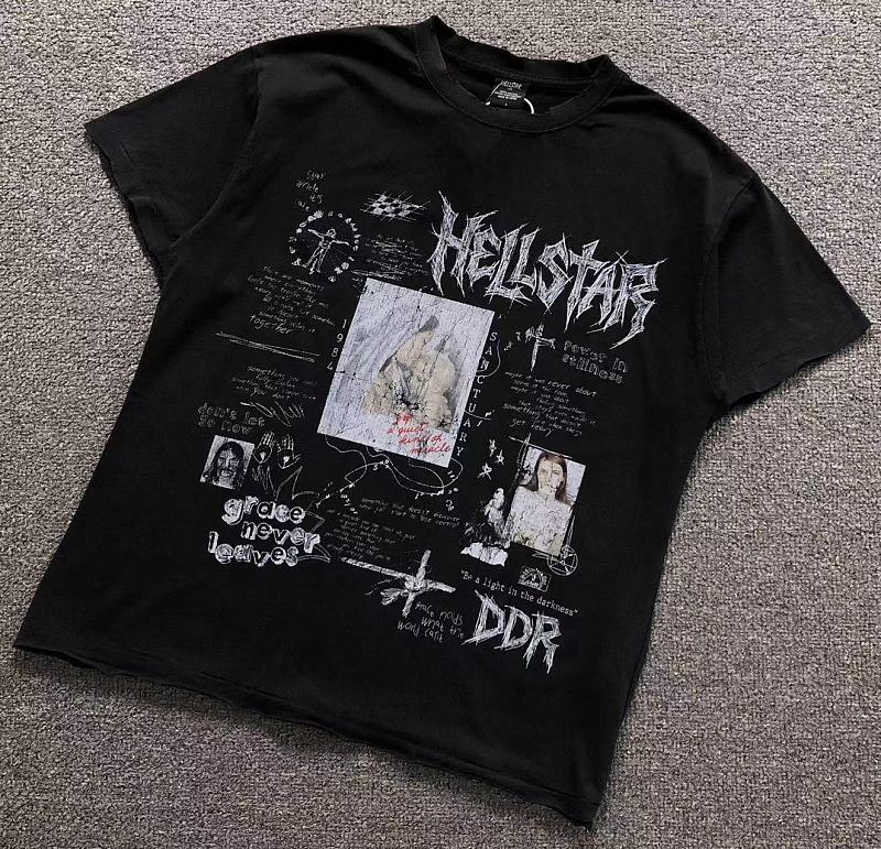 HELLSTAR T-SHIRT 12791271（im 170cm 60kg i wear size S in the phot）