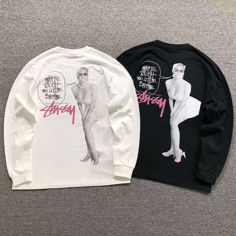 STUSSY LONG SLEEVED 582016123（im 170cm 60kg i wear size M in the phot）