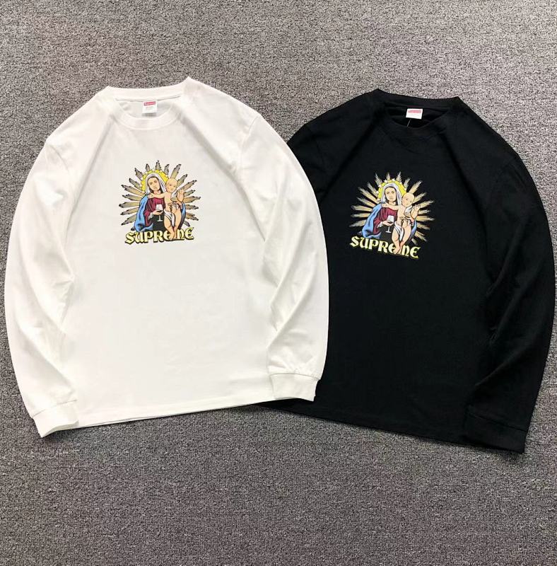 SUPREME LONG SLEEVED 592812123（im 170cm 60kg i wear size L in the phot）