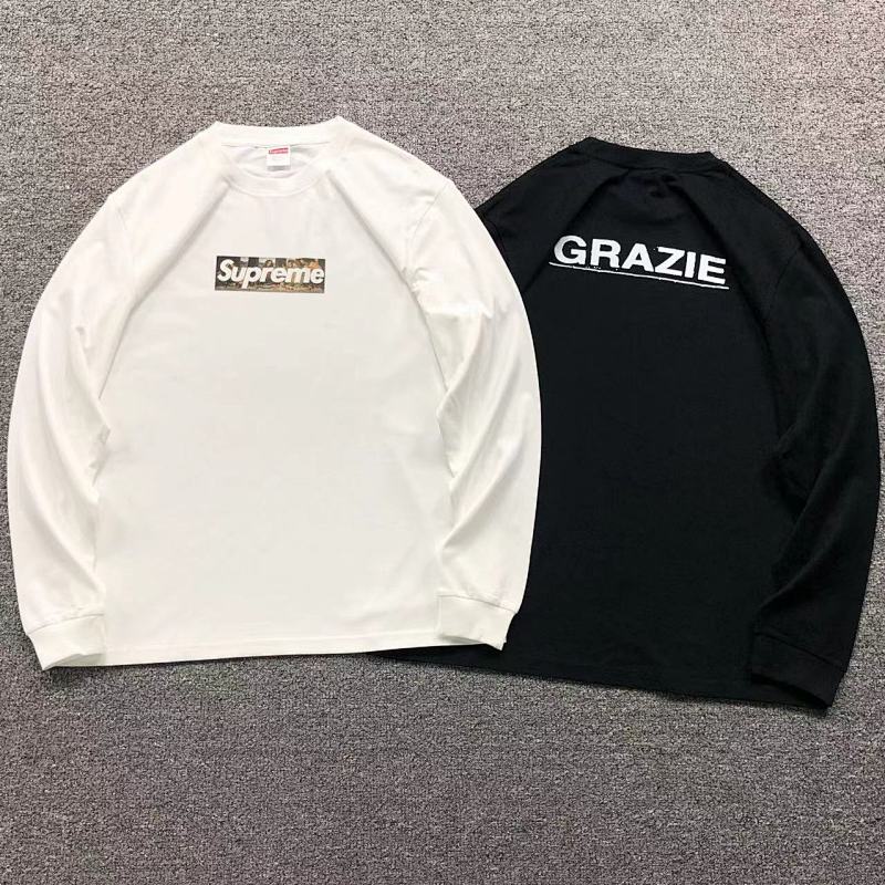 SUPREME LONG SLEEVED 592810123（im 170cm 60kg i wear size L in the phot）