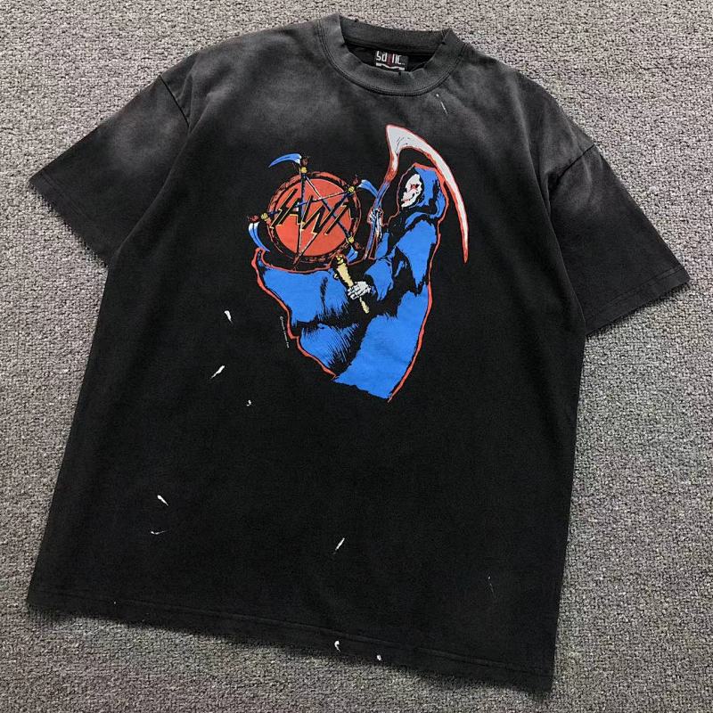 SAINT MICHAEL T-SHIRT 3201212217（im 170cm 60kg i wear size S in the phot）