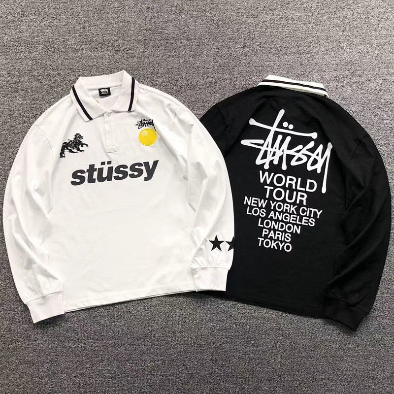 STUSSY LONG SLEEVED 57240182（im 170cm 60kg i wear size S in the phot）
