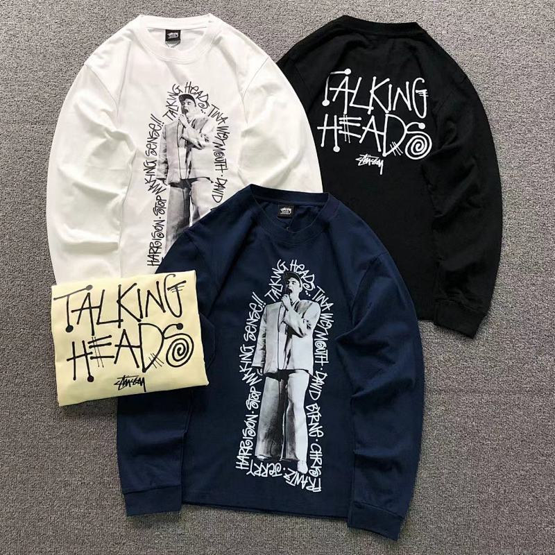 STUSSY LONG SLEEVED 22041320001（im 170cm 60kg i wear size M in the phot）