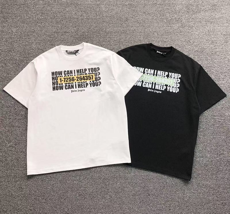 PALM ANGELS T-SHIRT 41060940121（im 170cm 60kg i wear size L in the phot）