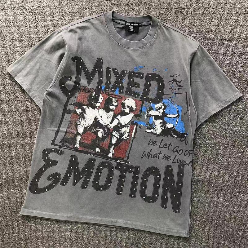 MIXED EMOTION T-SHIRT 3205272517（im 170cm 55kg i wear size S in the phot）