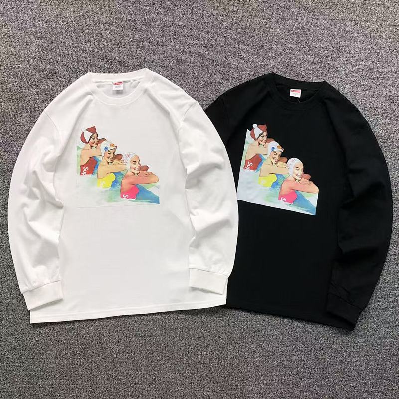 SUPREME LONG SLEEVED 592714123（im 170cm 60kg i wear size M in the phot）