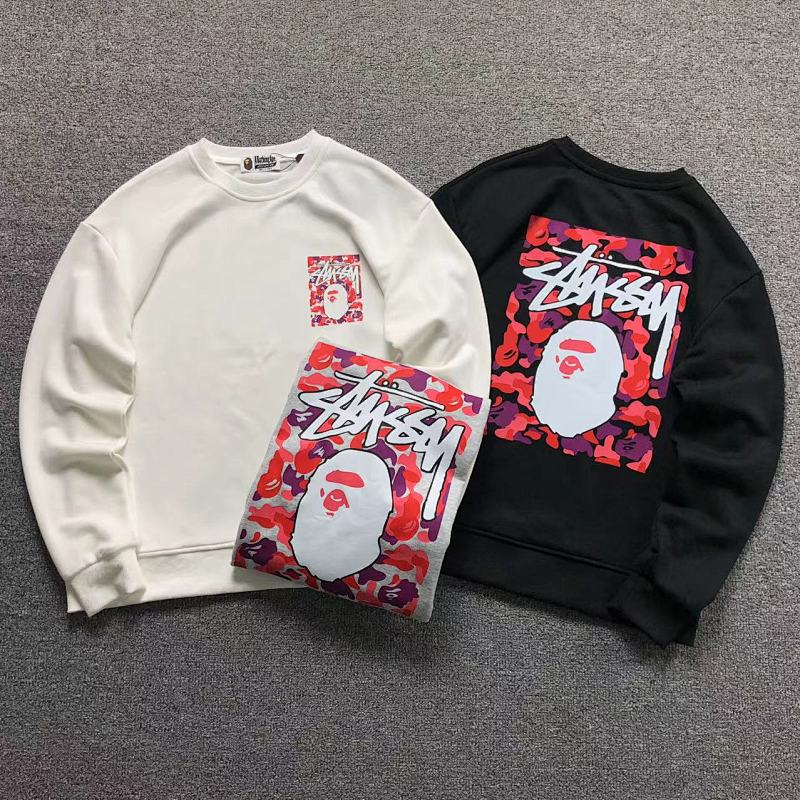 BAPE STUSSY HOODIE 4111280617（im 170cm 55kg i wear size S in the phot）