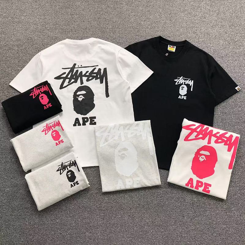 BAPE STUSSY T-SHIRT 411182242（im 170cm 57kg i wear size S in the phot）