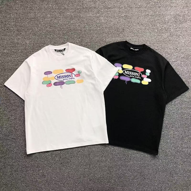 PALM ANGELS T-SHIRT 41060944121（im 170cm 60kg i wear size L in the phot）