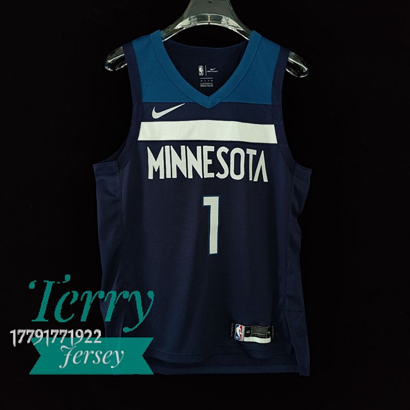 【AU】Minnesota Timberwolves Anniversary Navy Authentic Icon Jersey