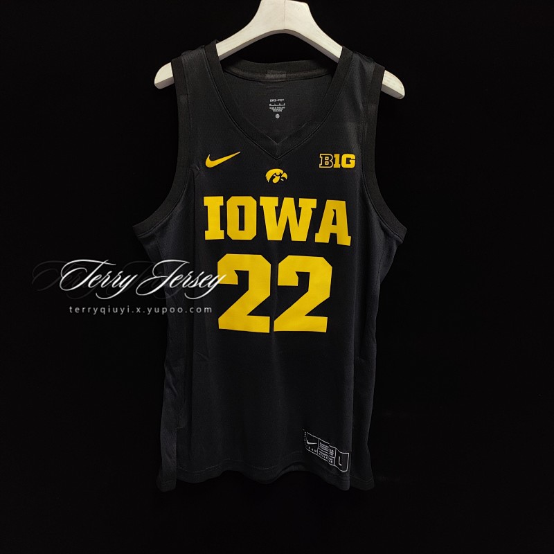 【Iowa Hawkeyes】Away Black Swingman Jersey