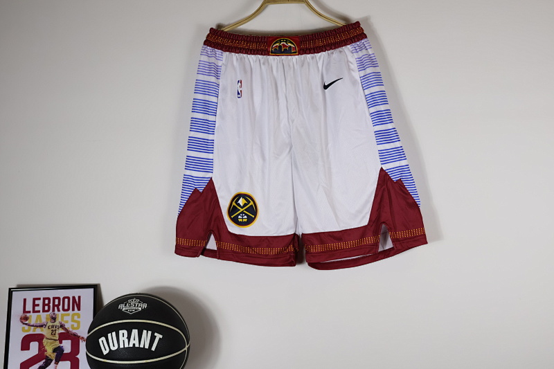 【Shorts】【Denver Nuggets】23赛季掘金城市白球裤热压