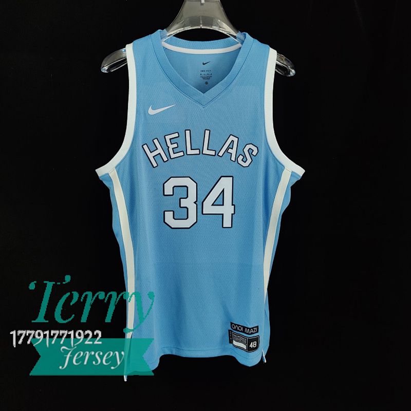 【2025】【Greece】Home Light Blue Swingman Jersey