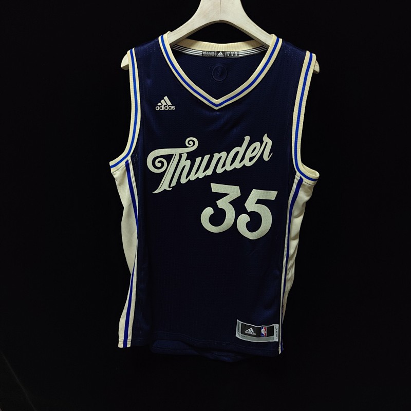 Oklahoma City Thunder 2015 Christmas Kevin Durant Navy Blue Swingman Jersey
