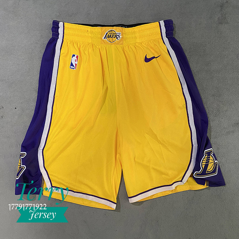 Los Angeles Lakers 18 icon shorts yellow