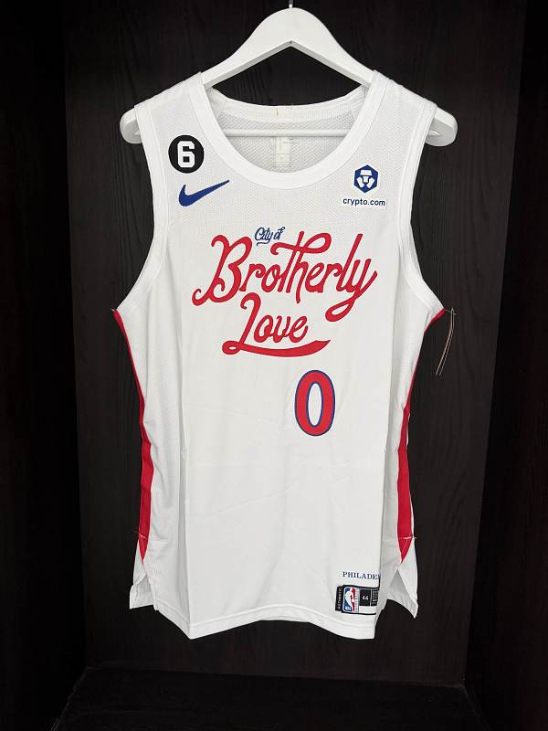 【AU】【Philadelphia 76ers】 #00 Custom Authentic White City Jersey 2022-23