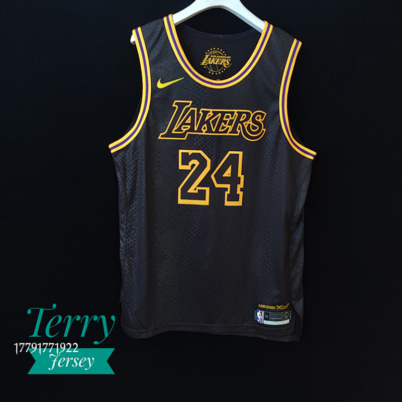 【AU】Kobe Bryant 8&24 Black Mamba Los Angeles Lakers City Authentic Jersey