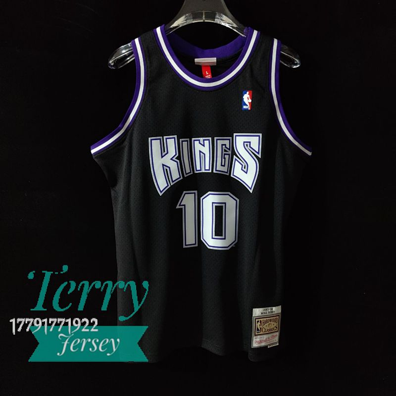 【MN】Sacramento Kings MN热压复古球衣：SW国王队 01赛季 10号