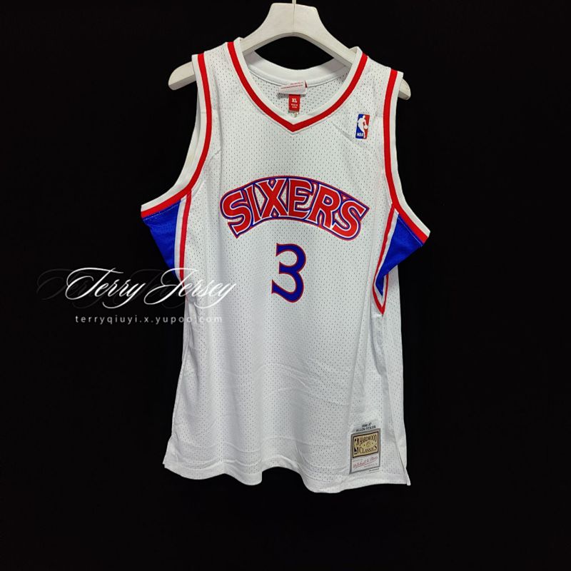 【MN】【Philadelphia 76ers】复古热压球衣 SW:76人队 96-97赛季 新秀复古白 3号 艾弗森