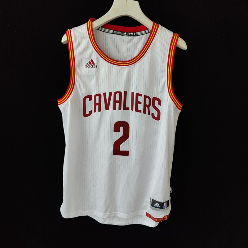 Cleveland CavaliersNBA Adidas Basketball White Jersey #2 Kyrie Irving