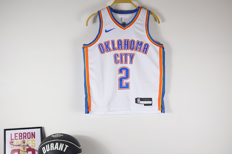 【Youth】【Oklahoma City Thunder】【Association Edition】 童装20雷霆白