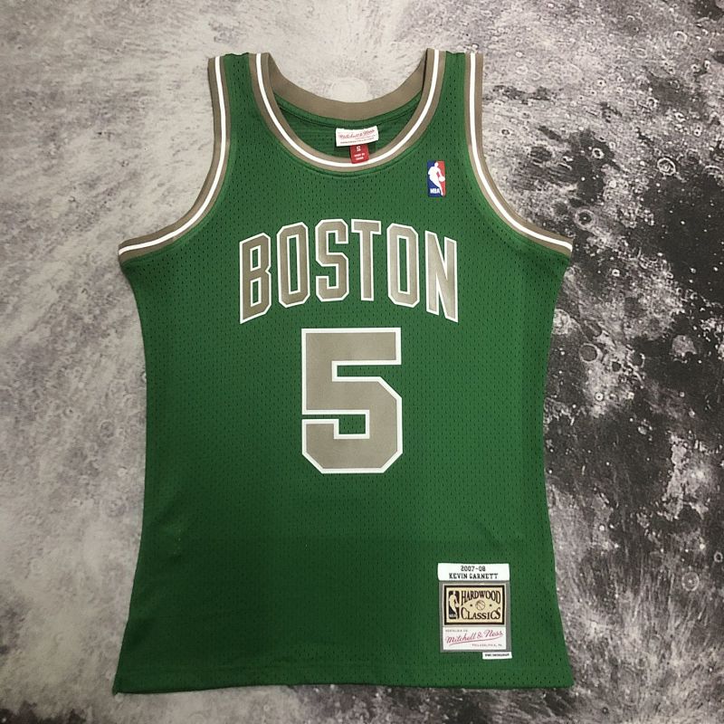 【MN】【Boston Celtics】MN热压复古球衣：SW 凯尔特人 03/04赛季 圣帕 5号 加内特