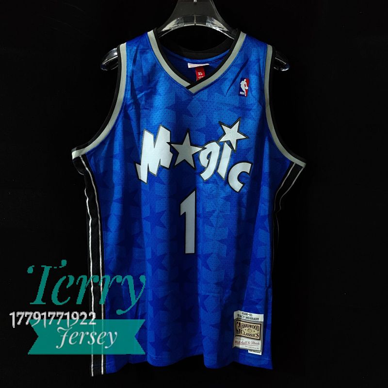【MN】【Orlando Magic】热压复古球衣：SW魔术队 01赛季 暗星 1号 麦迪
