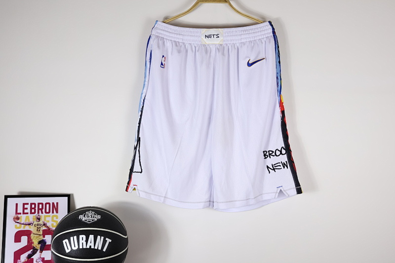 Brooklyn Nets White 2022/23 City Edition Swingman Shorts