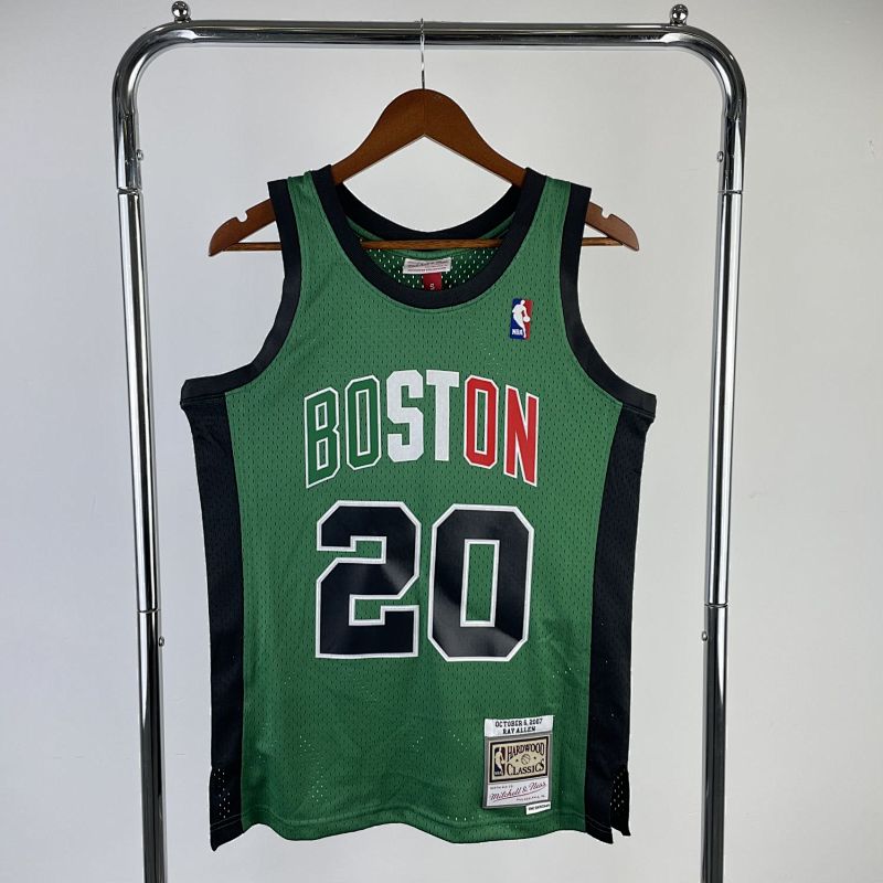 【MN】【Boston Celtics】MN热压复古球衣：SW 凯尔特队 意大利赛 20号 雷阿伦