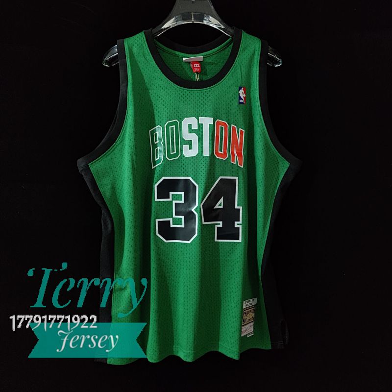 【MN】【Boston Celtics】MN热压复古球衣：SW 凯尔特队 意大利赛 34号 皮尔斯