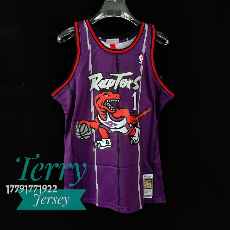 【MN】【Toronto Raptors】MN热压复古球衣：SW猛龙队 99赛季 紫色 1号 麦迪