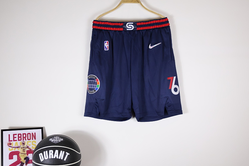 【Philadelphia 76ers】Joel Embiid Nike Navy 2021/22 Swingman shorts - City Edition