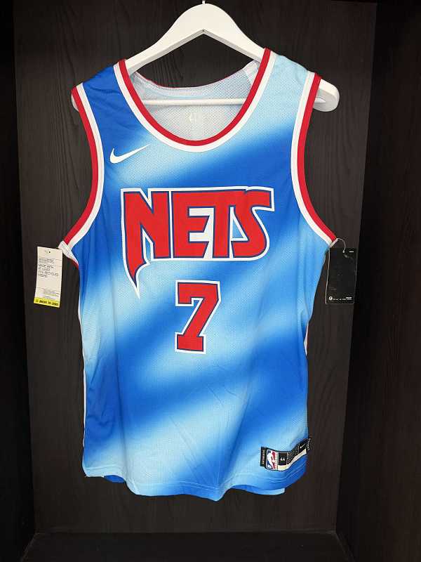 【AU】Men's 2020-21 Brooklyn Nets Blue Hardwood Classics Jersey