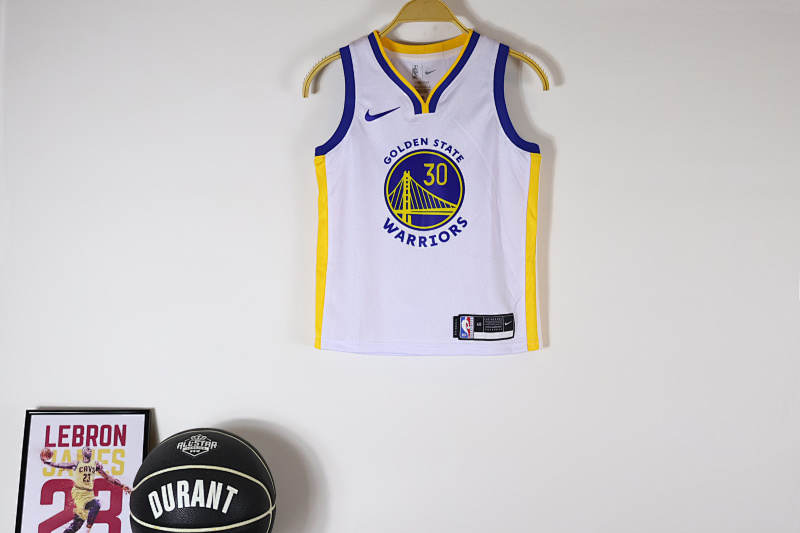 【Youth】Golden State Warriors 【Association Edition】White Association Jersey