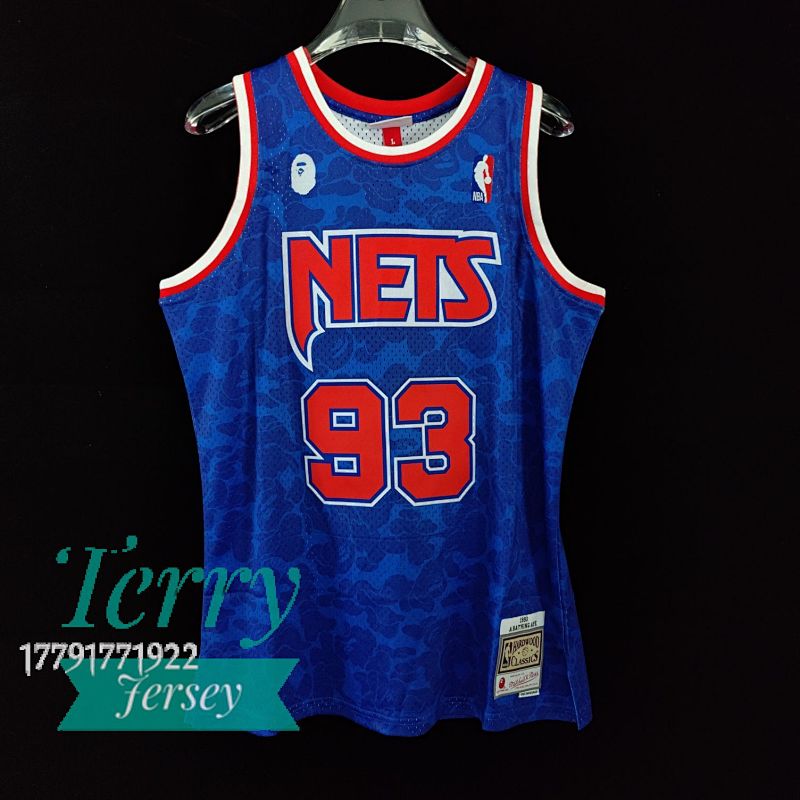 【MN】【Brooklyn Nets】BAPEXM&N 联名球衣: 篮网队 蓝色 93号