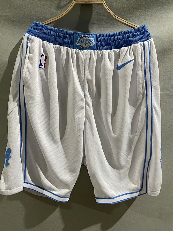 Los Angeles Lakers Nike 2020/21 City Edition Swingman Shorts - White
