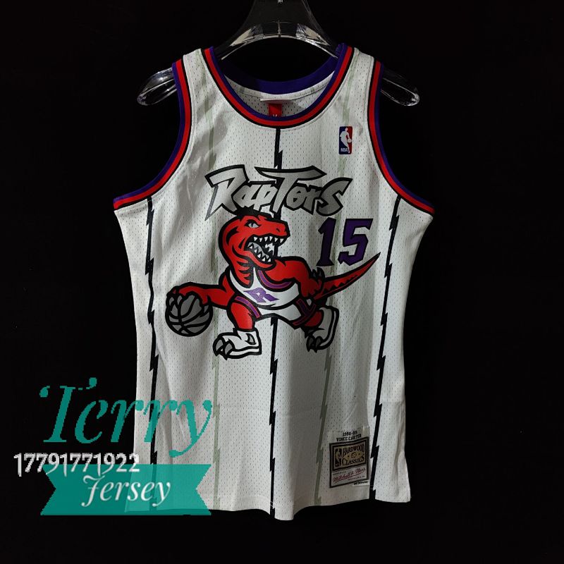 【MN】【Toronto Raptors】MN热压复古球衣：SW猛龙队 99赛季 白色 15号 卡特