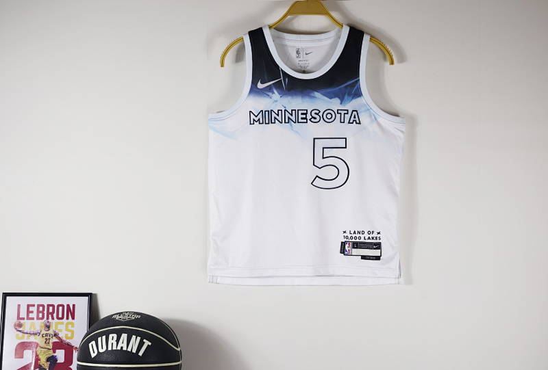 【Youth】Minnesota Timberwolves 童25森林城市渐变白