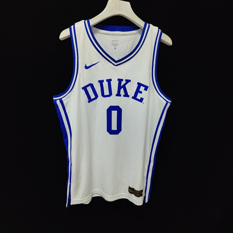 【SALE 10USD】Duke #0 Jason Tatum White Jersey