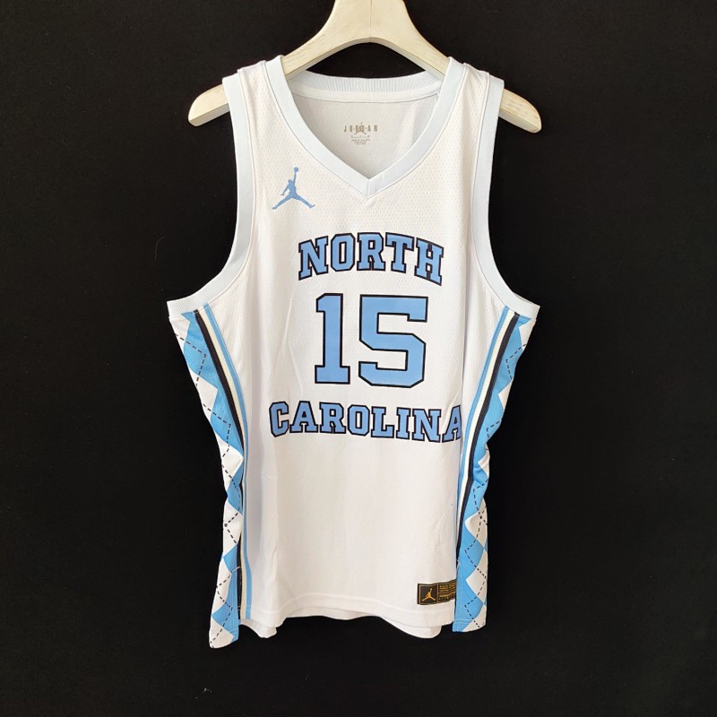 【SALE 10USD】Jordan Brand #15 Vince Carter Carolina White North Carolina Basketball Jersey