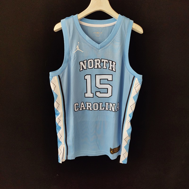 【SALE 10USD】Jordan Brand #15 Vince Carter Carolina Blue North Carolina Basketball Jersey