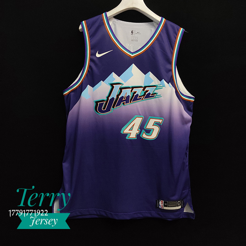 【AU】Utah Jazz 2019 Hardwood Classics Men's Jersey - HWC 90S