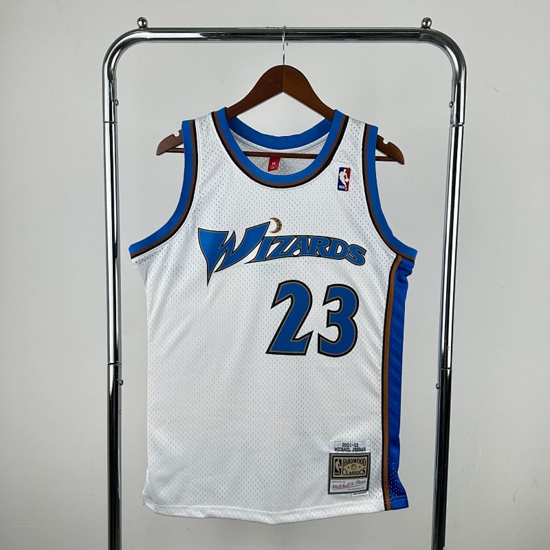 【MN】【Orlando Magic】MN 复古热压球衣 SW 奇才队 01 02赛季 白色 23号 乔丹