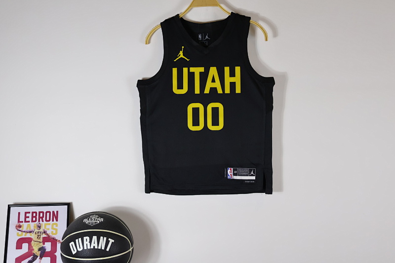 【Youth】Utah Jazz Custom #00 Black 2022-23 Statement Edition Jersey