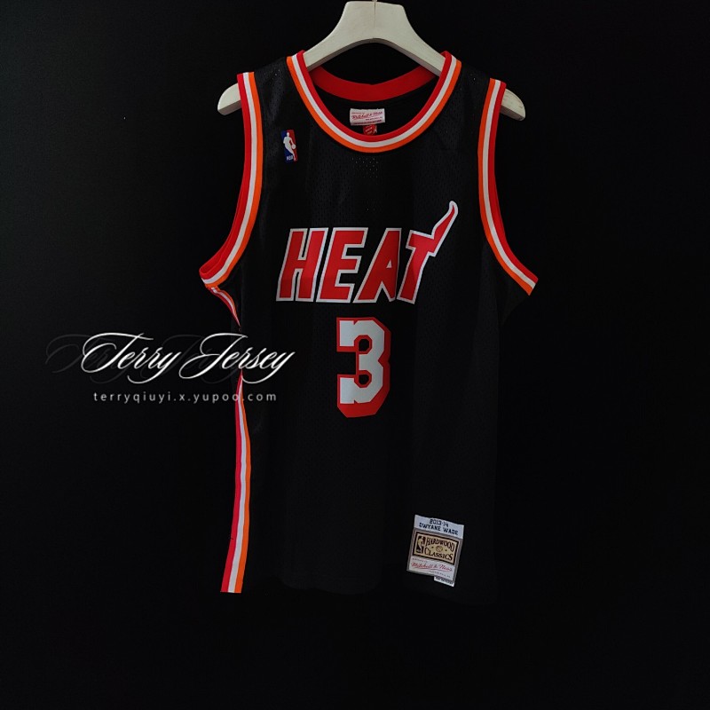 【MN】【Miami Heat】 复古热压球衣 SW:热火队 13/14赛季 复古之夜 3号 韦德