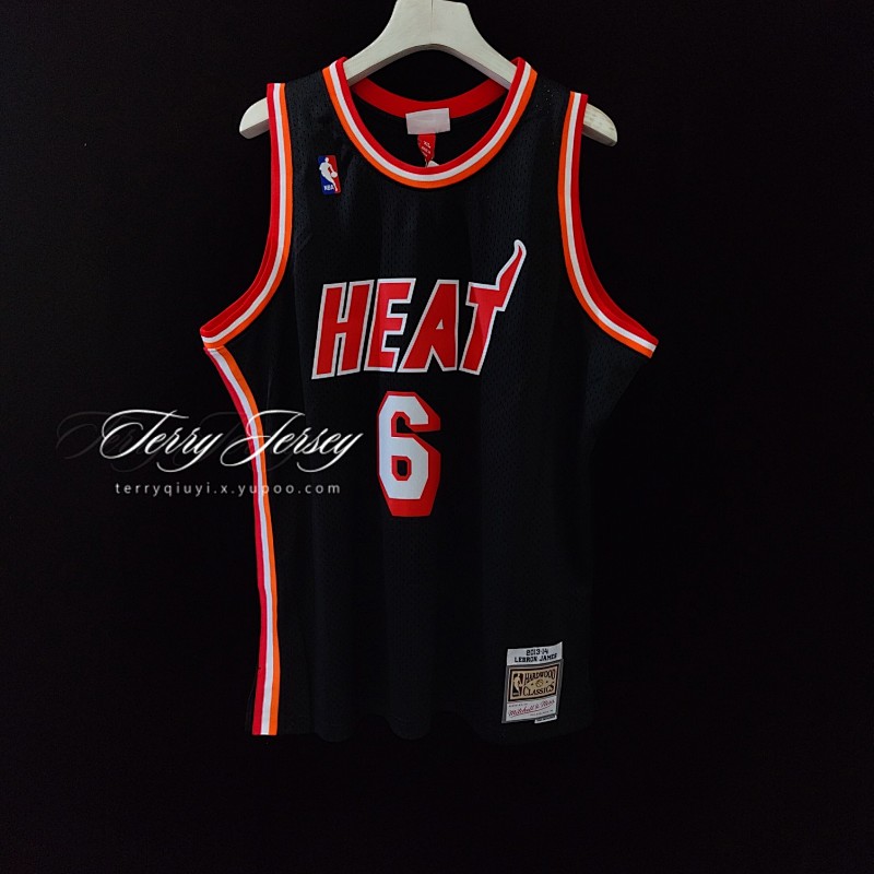 【MN】【Miami Heat】 复古热压球衣 SW:热火队 13/14赛季 复古之夜 6号 詹姆斯