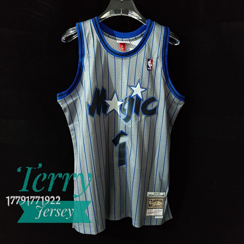 【MN】【Orlando Magic】热压复古球衣：SW魔术队 94/95赛季 灰色 1号 哈达威